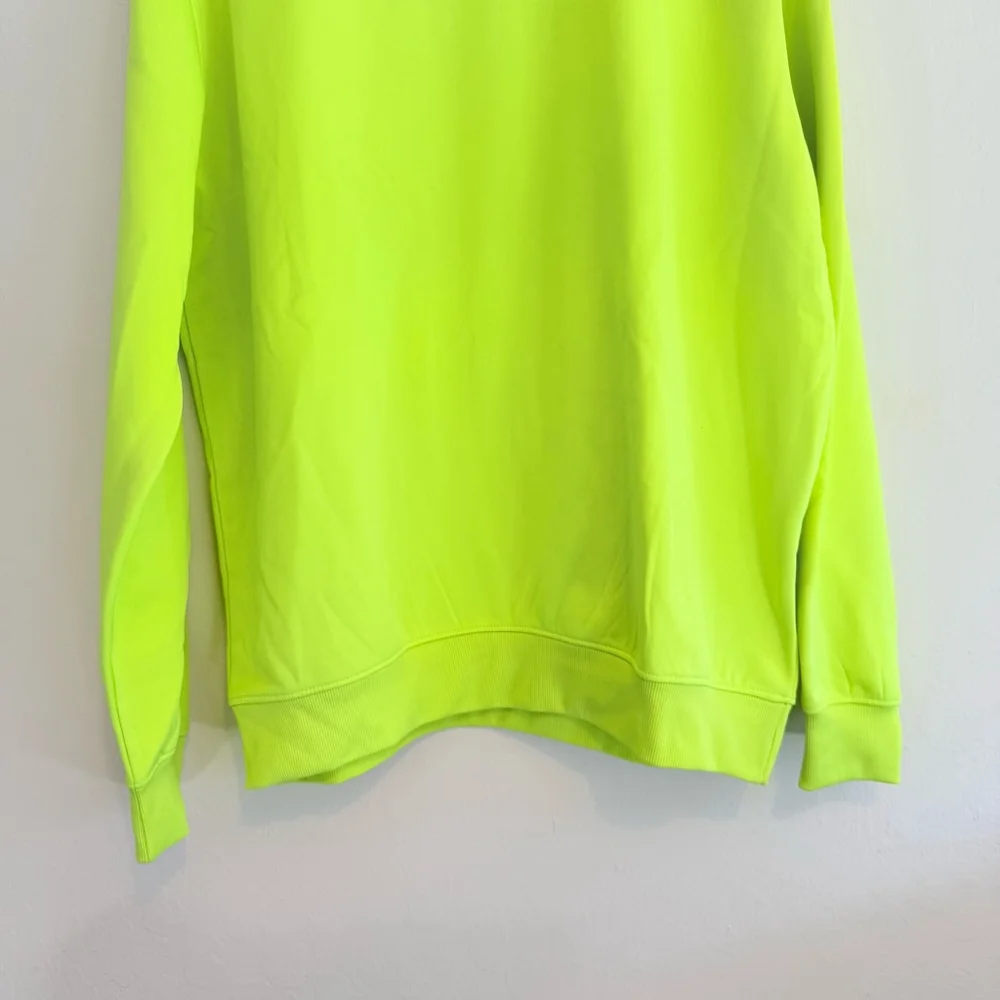 Playboy x Missguided Women's Neon Yellow Oversized Baggy Sweatshirt Size Small - Picture 3 of 7
